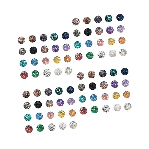 Homoyoyo 100Stücke DIY Runde Harz Strass Flachrücken Schmuckzubehör für Ohrringe Armband Basteln Farbe Zufällig für Kreative DIY Projekte von Homoyoyo