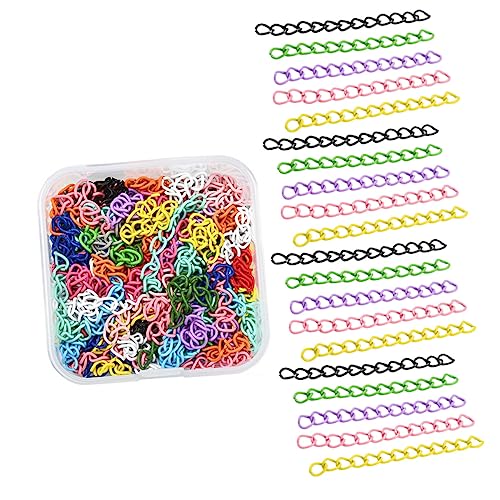 Homoyoyo 100Stücke Eisenkette Verlängerung Halskette und Armband Extender für DIY Schmuck Farben Robustes Material Einfach zu Verwenden Designs von Homoyoyo