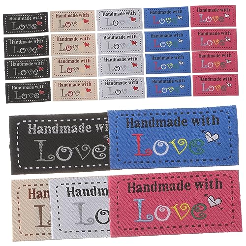 Homoyoyo 100Stücke Handgemachte Etiketten Personalisierte Näh Tags für Kleidung Häkeln Zubehör für DIY Projekte in Hellgelb von Homoyoyo