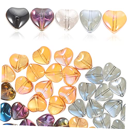 Homoyoyo 100Stücke Herzform Glasperlen für DIY Schmuckherstellung Handwerksperlen für Armbänder Projekte Homoyoyo 100Stücke Herzform Glasperlen für DIY Schmuckherstellung Handwerksperlen für Armbänder Projekte von Homoyoyo
