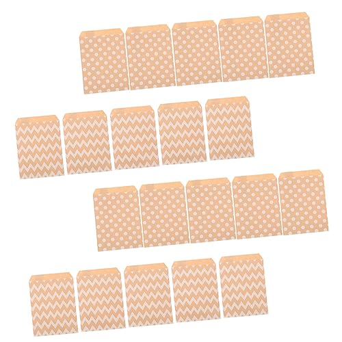 Homoyoyo 100Stücke Kraftpapierbeutel für Geburtstagsfeiern Süßigkeiten Snackverpackung für Hochwertige Langlebige Papiertüten für Kinderpartys Wellenmuster von Homoyoyo