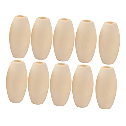 Homoyoyo 100Stücke Kreative DIY Holzperlen Natürliche Farbperlen für Schmuckherstellung und Bastelprojekte für Armbänder und Home Decor von Homoyoyo
