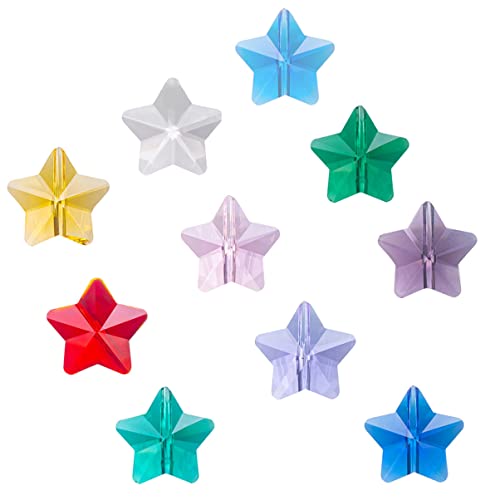 Homoyoyo 100Stücke Kristallsternperlen Für Halskette DIY Zubehör Glasperlen Farben Für Basteln Und Schmuckherstellung von Homoyoyo