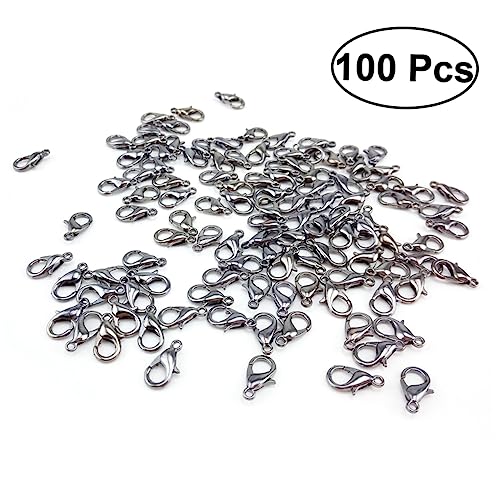Homoyoyo 100Stücke Kurven Hummerscheren Verschlüsse DIY Schmuckverschluss für Armbänder und Langlebige Karabinerverschlüsse Weiß von Homoyoyo