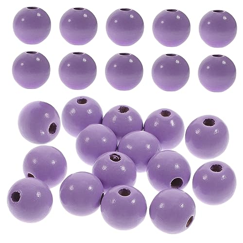 Homoyoyo 100Stücke Runde Holzperlen für DIY Armbänder Dekorative Perlen Bunten Farben Langlebige Bastelperlen Holz für Schmuckherstellung und Bastelprojekte von Homoyoyo