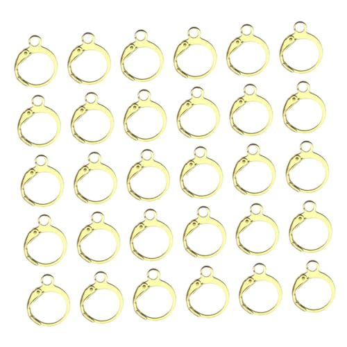 Homoyoyo 100Stücke Runde Ohrhaken für DIY Ohrringe Goldene Ohrschmuck Bastelzubehör für Schmuckherstellung für Projekte und für Frauen Homoyoyo 100Stücke Runde Ohrhaken für DIY Ohrringe Goldene Ohrschmuck Bastelzubehör für Schmuckherstellung für Projekte und für Frauen von Homoyoyo
