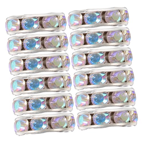 Homoyoyo 100Stücke Runde Strass Abstandsperlen Funkelnde Kristallperlen für Schmuckherstellung Große für Armbänder und Halsketten Vielseitige DIY Zubehörteile von Homoyoyo