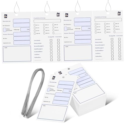 Homoyoyo 100Stücke Tags Tags für Autowerkstätten Hängende Wartungsaufzeichnungen Doppelseitiges Design für Effiziente Nachverfolgung Bequem Aufzuhängen Homoyoyo 100Stücke Tags Tags für Autowerkstätten Hängende Wartungsaufzeichnungen Doppelseitiges Design für Effiziente Nachverfolgung Bequem Aufzuhängen von Homoyoyo