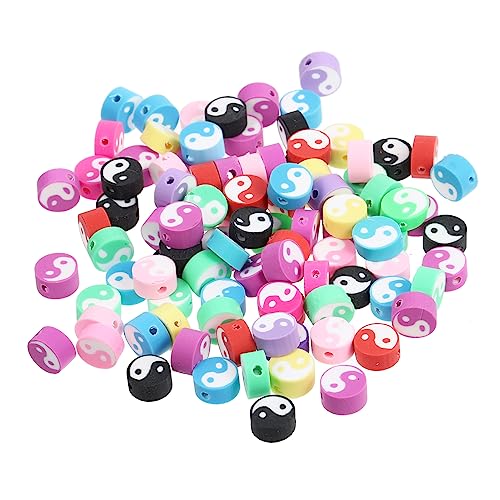 Homoyoyo 100Stücke Tai Chi Yin Spacer Perlen für DIY Schmuckherstellung Polymer Perlen für Armband Halskette und Bastelprojekte Homoyoyo 100Stücke Tai Chi Yin Spacer Perlen für DIY Schmuckherstellung Polymer Perlen für Armband Halskette und Bastelprojekte von Homoyoyo