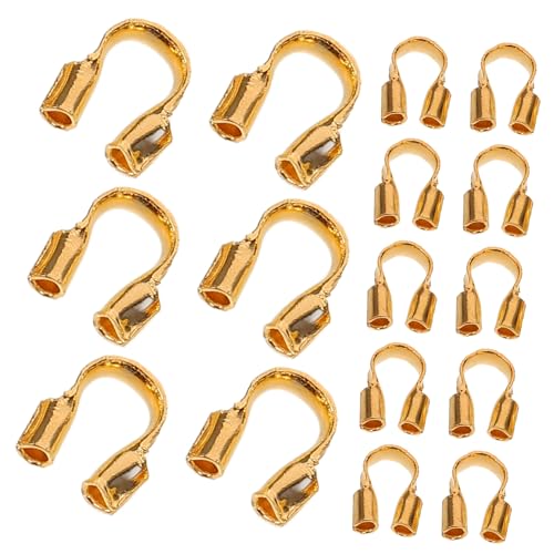 Homoyoyo 100Stücke U Förmiger Drahtfadenschutz Kupfer Metallkupferschlaufen für Schmuckherstellung für Ohrringe Armbänder und Mehr Schützt vor Abnutzung von Homoyoyo