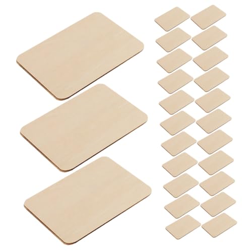 Homoyoyo 100pcs Quadratische Holzscheiben Für Handwerk DIY -holzbretter Für Kinder, Die Malen, Um Unfertige Holzstücke Zu Zeichnen von Homoyoyo