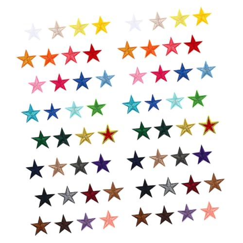 Homoyoyo 102 Stück Teiliges Polyester Stern Aufbügelflicken Bunte Stickerei Patches für Diy Kleidung Rucksäcke Hüte Taschen Einfache Anwendung für Kreative Projekte von Homoyoyo