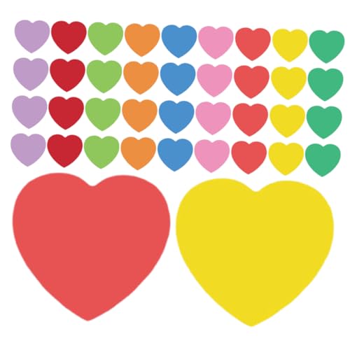 Homoyoyo 108Stücke Herzförmige Papierausschnitte Für DIY Bastelprojekte Pinnwand Dekoration Und Klassenzimmer Notizkarten von Homoyoyo