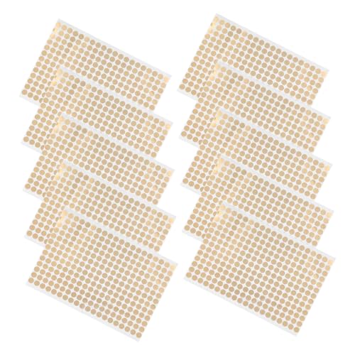 Homoyoyo 10Blätter Selbstklebende Runde Etiketten Goldene Punktaufkleber aus Kupferpapier Codieren und Beschriften von Geschenken Umschlägen und Notizen von Homoyoyo