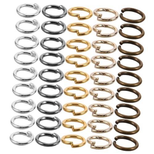 Homoyoyo 10Er-Packungen Schmuck-biegeringe aus Metall Robuste Offene Verbindungsringe für DIY Halsketten Armbänder Ohrringe Vielseitige Schmuckherstellung für Anfänger und Profis von Homoyoyo
