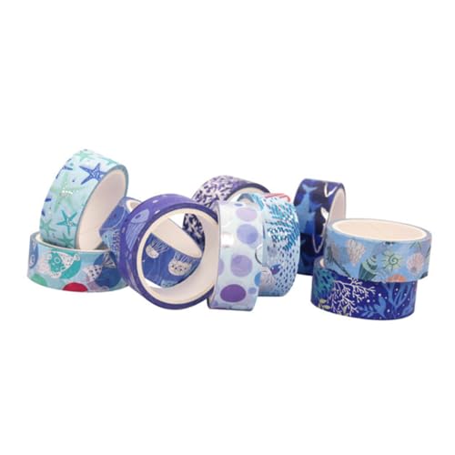 Homoyoyo 10Rollen Washi Tape DIY Klebeband mit Einzigartigen Mustern für Scrapbooking Tagebuch Geschenkverpackung Hochwertiges Papierband für Kreative Projekte von Homoyoyo