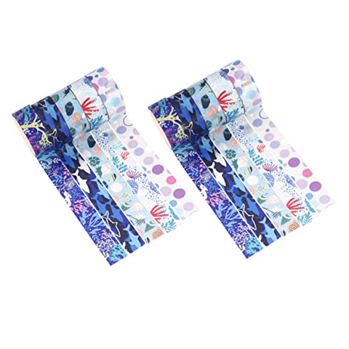 Homoyoyo 10Rollen Washi Tape DIY Masking Tape für Scrapbook Geschenkverpackung und Projekte Farbige Klebebänder mit Goldfolie für Feriendekor und Handwerkskunst von Homoyoyo