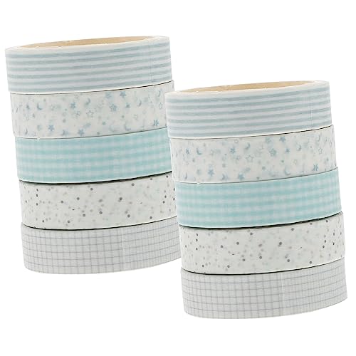 Homoyoyo 10Rollen Washi Tape Dekorative Papierbänder für DIY Scrapbooking Selbstklebende Klebebänder für Journals Planer und Kunstprojekte Vielseitig Einsetzbar Geschenkidee von Homoyoyo
