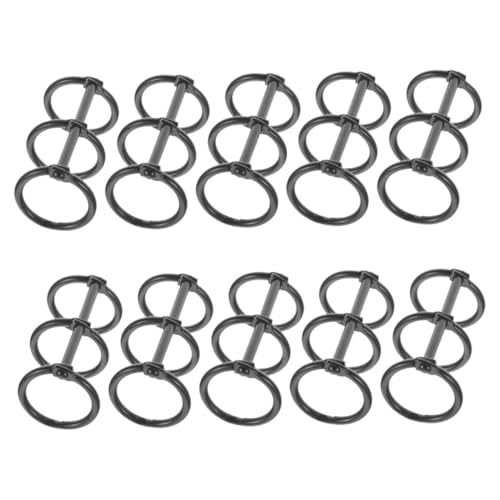 Homoyoyo 10Stücke Binder Ringe für Scrapbooking und Kreative Schreibwaren Ring Ordner Langlebig und Leicht für Büro Schule und Zuhause Schwarze von Homoyoyo