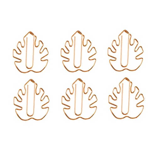 Homoyoyo 10Stücke Cartoon Büroklammern Tortoise Leaf Papierklammern für Kreative Büroorganisation Tragbare Lesezeichenclips Roségold für Freunde und Familie von Homoyoyo