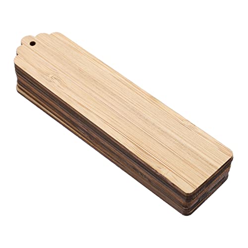 Homoyoyo 10Stücke DIY Holz Lesezeichen Blanko zum Basteln für Party Dekoration Personalisierbare Ornamente mit Löchern für Leser und Kreative Projekte von Homoyoyo