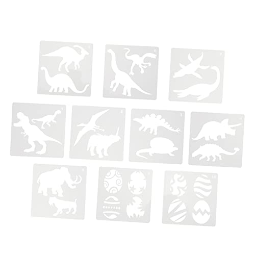 Homoyoyo 10Stücke Dinosaurier Malerei Schablonen Wiederverwendbare DIY Kunstvorlagen für Malprojekte Sicher und Waschbar für Erwachsene Homoyoyo 10Stücke Dinosaurier Malerei Schablonen Wiederverwendbare DIY Kunstvorlagen für Malprojekte Sicher und Waschbar für Erwachsene von Homoyoyo