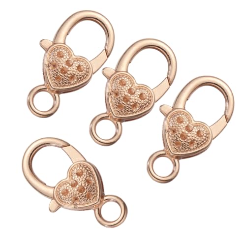 Homoyoyo 10Stücke Herzförmige Alu Klauenverschlüsse für DIY Schmuckherstellung Hummerverschluss für Taschen und Armbänder für Zubehör Homoyoyo 10Stücke Herzförmige Alu Klauenverschlüsse für DIY Schmuckherstellung Hummerverschluss für Taschen und Armbänder für Zubehör von Homoyoyo