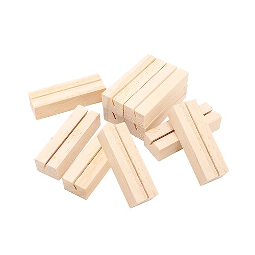 Homoyoyo 10Stücke Holz Memo Halter Tischkartenhalter für Hochzeiten Partys und Handgefertigter Fotostand mit Einzigartigem Design und Flachem Fuß für Tischdekoration von Homoyoyo