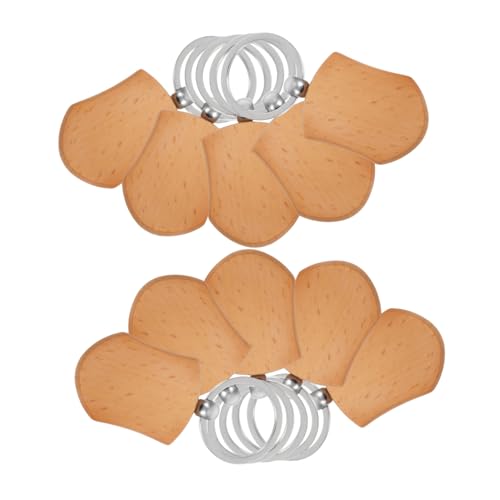 Homoyoyo 10Stücke Holz Schlüsselanhänger Blanko DIY Schlüsselanhänger Rohlinge Holz zum Gravieren Dekorationen und Bastelarbeiten für und Projekte von Homoyoyo