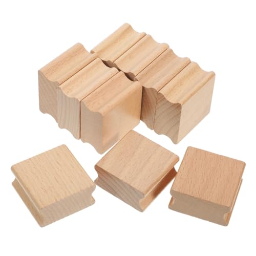 Homoyoyo 10Stücke Leere Holzstempel Buchenholz Unvollendete DIY Stempel für Scrapbooking und Handwerk für Kreative Projekte und Präzise Schnitzarbeiten von Homoyoyo