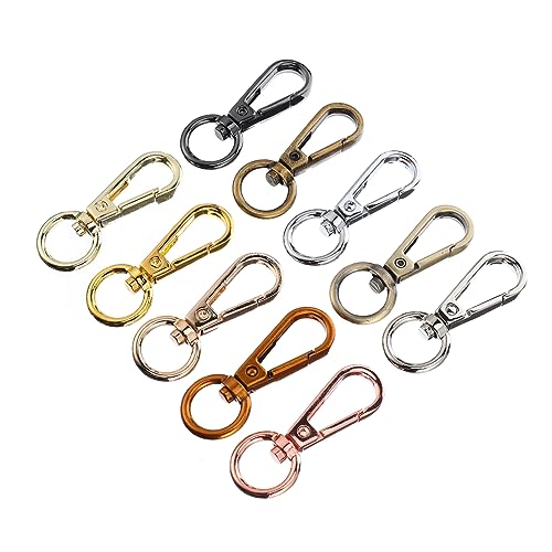 Homoyoyo 10Stücke Legierungsverschlüsse für Taschen und DIY Projekte Langlebige Schnallen für Schlüsselanhänger Dekorative Accessoires Zufälligen Farben von Homoyoyo