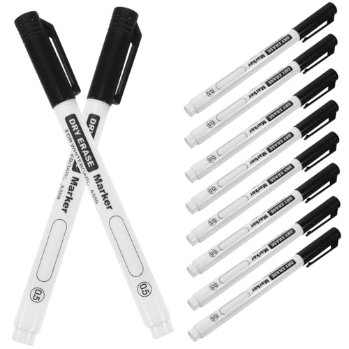 Homoyoyo 10Stücke Marker für Whiteboard Spitze Abwischbar und Langlebig für Schule und Büro Sicher und Gesund Anwendung Einfach zu Bedienen und Praktisch von Homoyoyo