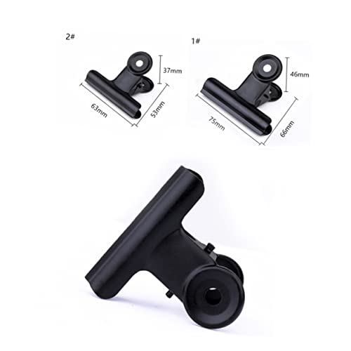 Homoyoyo 10Stücke Metall Clips für Notizen Schwarze Büroklammern Robuste Halterungen für Dokumente Fotos und Preisschilder für Büro Restaurant und Zuhause von Homoyoyo