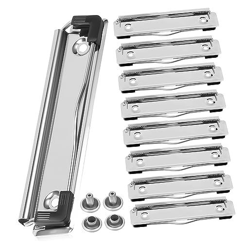 Homoyoyo 10Stücke Montierbare Clipboard Clips Klemmbrett Clips mit Nägeln für Schule Büro und Rutschfeste Ecken Langlebig und Installieren von Homoyoyo