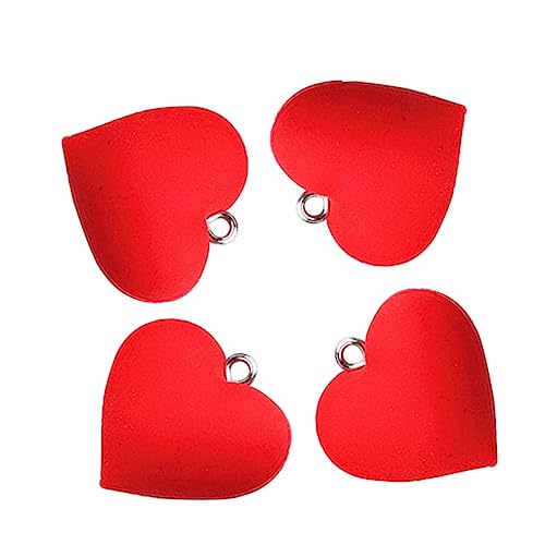 Homoyoyo 10Stücke Rote Herz Ohrring Anhänger Zubehör Für DIY Schmuckherstellung Langlebig Und Vielseitig Für Halsketten Armbänder Und Bastelprojekte von Homoyoyo