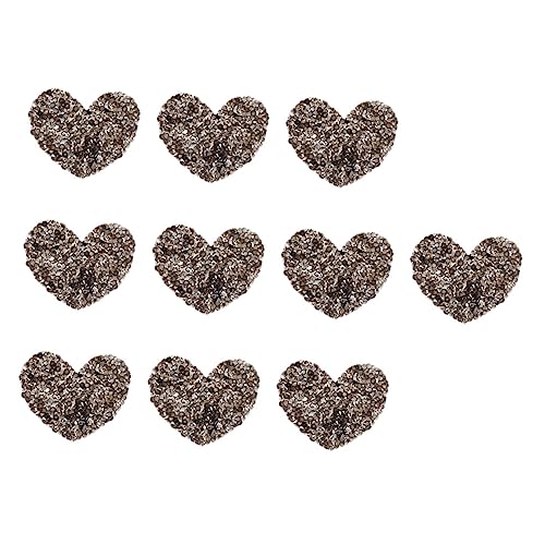 Homoyoyo 10Stücke Strass Patches Herz Aufnäher Glänzende Applikationen für Kleidung Taschen und Hüte zum Aufbügeln und Verstecken von Schäden für Jeans von Homoyoyo