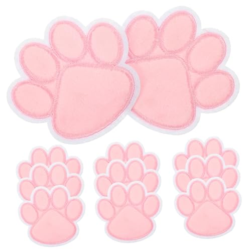 Homoyoyo 10Stücke Teiliges Bestickte Hundepfoten Patches Selbstklebend für DIY Nähprojekte Kleidung Rucksäcken und Mehr Einfach Anzubringen und Vielseitig Einsetzbar von Homoyoyo