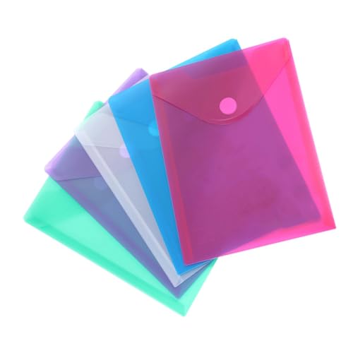 Homoyoyo 10Stücke Transparente Dokumententaschen aus Leichter und Langlebiger Dokumentenorganisator für Büro Schule und Zuhause mit Schnallendesign für Sicheren Halt von Homoyoyo