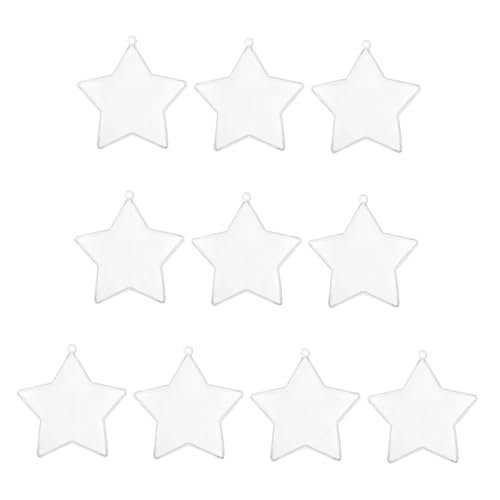 Homoyoyo 10Stücke Transparente Sternförmige Befüllbare Kunststoffkugeln für Hochzeiten und Weihnachten DIY Bastelornamente Langlebig und Einfach zu Montieren Homoyoyo 10Stücke Transparente Sternförmige Befüllbare Kunststoffkugeln für Hochzeiten und Weihnachten DIY Bastelornamente Langlebig und Einfach zu Montieren von Homoyoyo