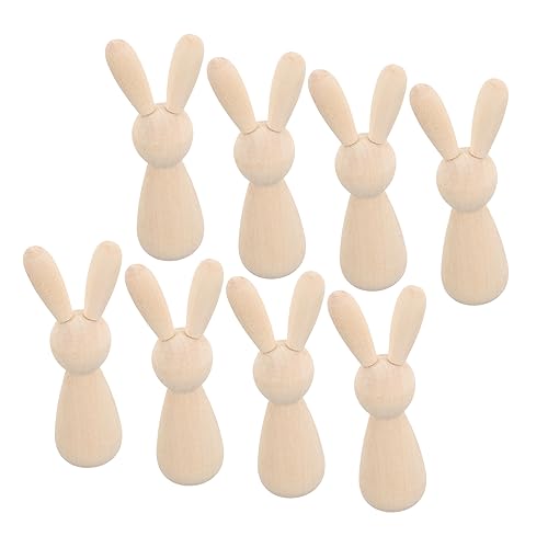 Homoyoyo 10Stücke Unvollendete Holzkaninchen Puppen Zum Bemalen DIY Holzfiguren Für Wohnkultur Und Bauernhausdekor Unbemalte Graffiti Peg Kaninchen Für Bastelprojekte Homoyoyo 10Stücke Unvollendete Holzkaninchen Puppen Zum Bemalen DIY Holzfiguren Für Wohnkultur Und Bauernhausdekor Unbemalte Graffiti Peg Kaninchen Für Bastelprojekte von Homoyoyo