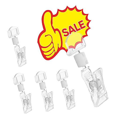 Homoyoyo 10Stücke Werbekennzeichnungsclip Acryl Preisschild für Einzelhandelsgeschäfte Supermärkte und Restaurants für Produktanzeigen und Preisschilder von Homoyoyo