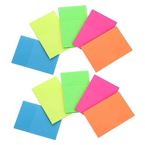 Homoyoyo 10Stücke Wiederverwendbare Transparente Memo Pads Klebrige Notizen für Büro Schule für Erinnerungen und Organisation von Homoyoyo
