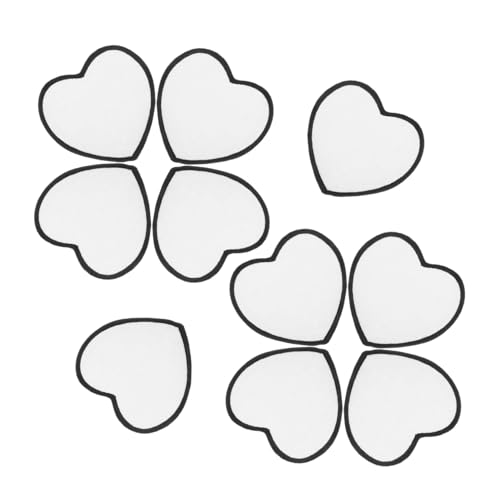 Homoyoyo 10pcs Weiße Bügeleisen Bestickte Flecken DIY Wärmeübertragung Stoffflecken Für Kleidung DIY Selbstklebende Flecken Für Die Reparatur Von Kleidungsstücken Für Kleidung von Homoyoyo