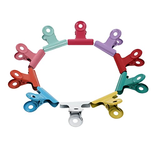 Homoyoyo 10stücke Teiliges Metall Snack Bag Clips Büroklammern Und Lebensmittelverschlussclips Für Dokumente Lebensmittelaufbewahrung Gemischt Leicht Und Tragbar von Homoyoyo