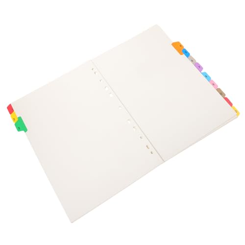 Homoyoyo 12 Blatt Ringbuch Trennblätter Bunte Indexkarten für Ordner Pet für Büro Schule und Zuhause Einfache Organisation und Schnelles von Informationen von Homoyoyo
