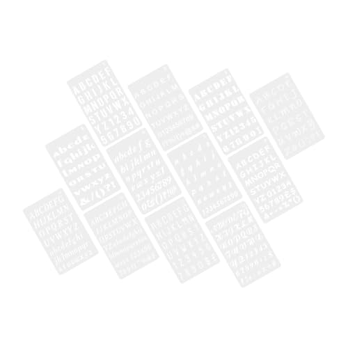 Homoyoyo 12 Blatt Teiliges Buchstaben Schablonen aus Langlebigem Kunststoff Wiederverwendbar Leicht und Vielseitig für DIY Holzmalerei Handwerksprojekte Wandgestaltung und Homoyoyo 12 Blatt Teiliges Buchstaben Schablonen aus Langlebigem Kunststoff Wiederverwendbar Leicht und Vielseitig für DIY Holzmalerei Handwerksprojekte Wandgestaltung und von Homoyoyo