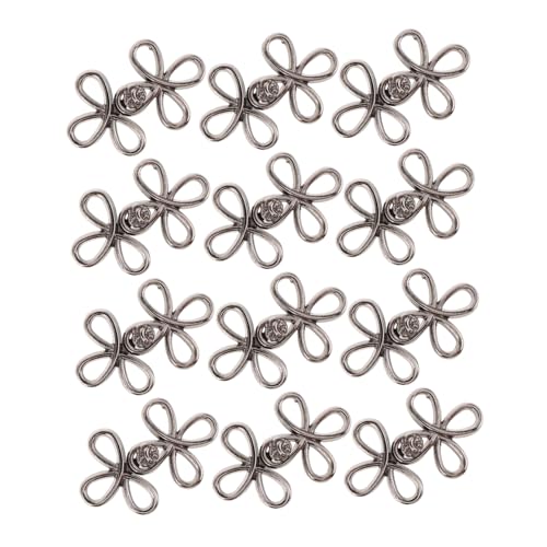 Homoyoyo 12 Paar Mantelknöpfe Für Damen Schwarze Kleidungsknöpfe Nähknöpfe Verschluss Metall Nähknöpfe Pulloververschluss Nadel Pulloverhalter Clip Kragenverschluss Clip Graue von Homoyoyo