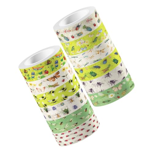 Homoyoyo 12 Rollen Teiliges Insekten Motiv Washi Tape Transparente DIY Dekobänder für Scrapbooking Klebendes Bastelband für Tagebücher Alben und Geschenkdekoration Handlich und Vielseitig Homoyoyo 12 Rollen Teiliges Insekten Motiv Washi Tape Transparente DIY Dekobänder für Scrapbooking Klebendes Bastelband für Tagebücher Alben und Geschenkdekoration Handlich und Vielseitig von Homoyoyo