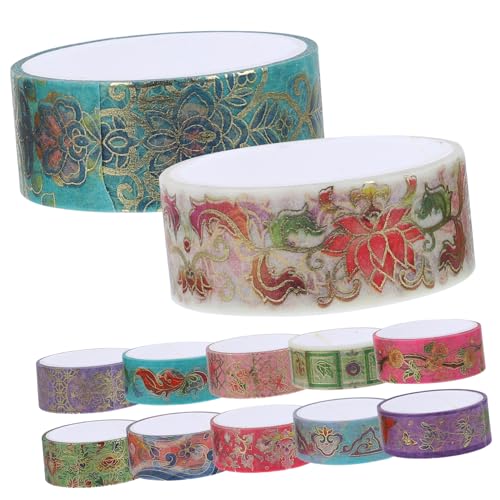 Homoyoyo 12 Rollen Vintage Washi Papier Klebebänder Dekorative DIY Geschenkverpackungs Sticker Vielseitige Scrapbook Klebebänder mit Stark Haftender Rückstandsloser Klebefläche Homoyoyo 12 Rollen Vintage Washi Papier Klebebänder Dekorative DIY Geschenkverpackungs Sticker Vielseitige Scrapbook Klebebänder mit Stark Haftender Rückstandsloser Klebefläche von Homoyoyo