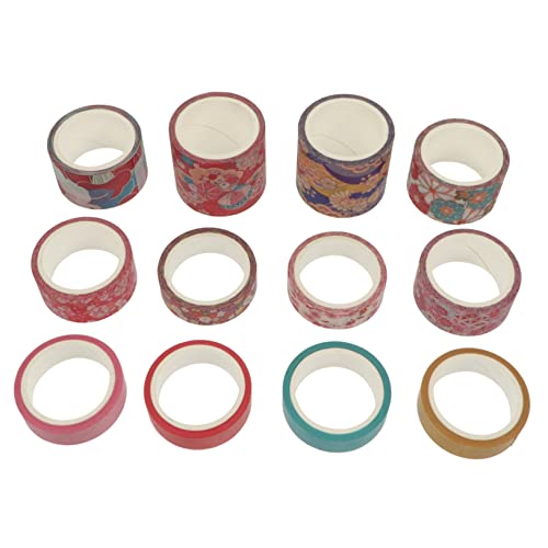 Homoyoyo 12 Rollen Vintage Washi Tape Klebeband mit Blumenmuster für Scrapbooking Journaling und DIY Dekorationen für Kreative Bastelprojekte von Homoyoyo